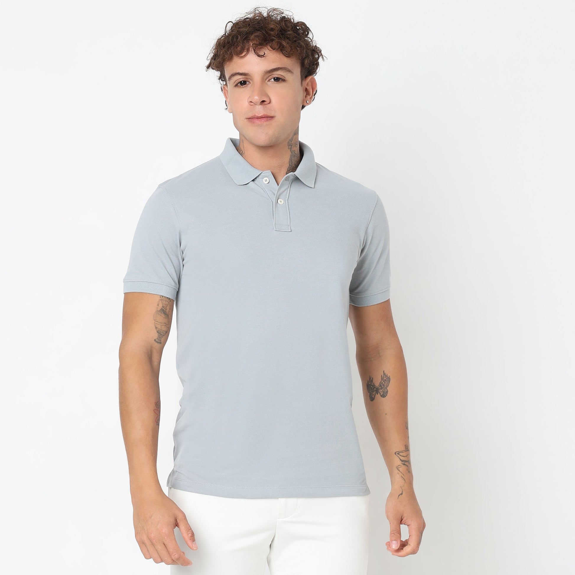 Regular Fit Solid Polo T-Shirt