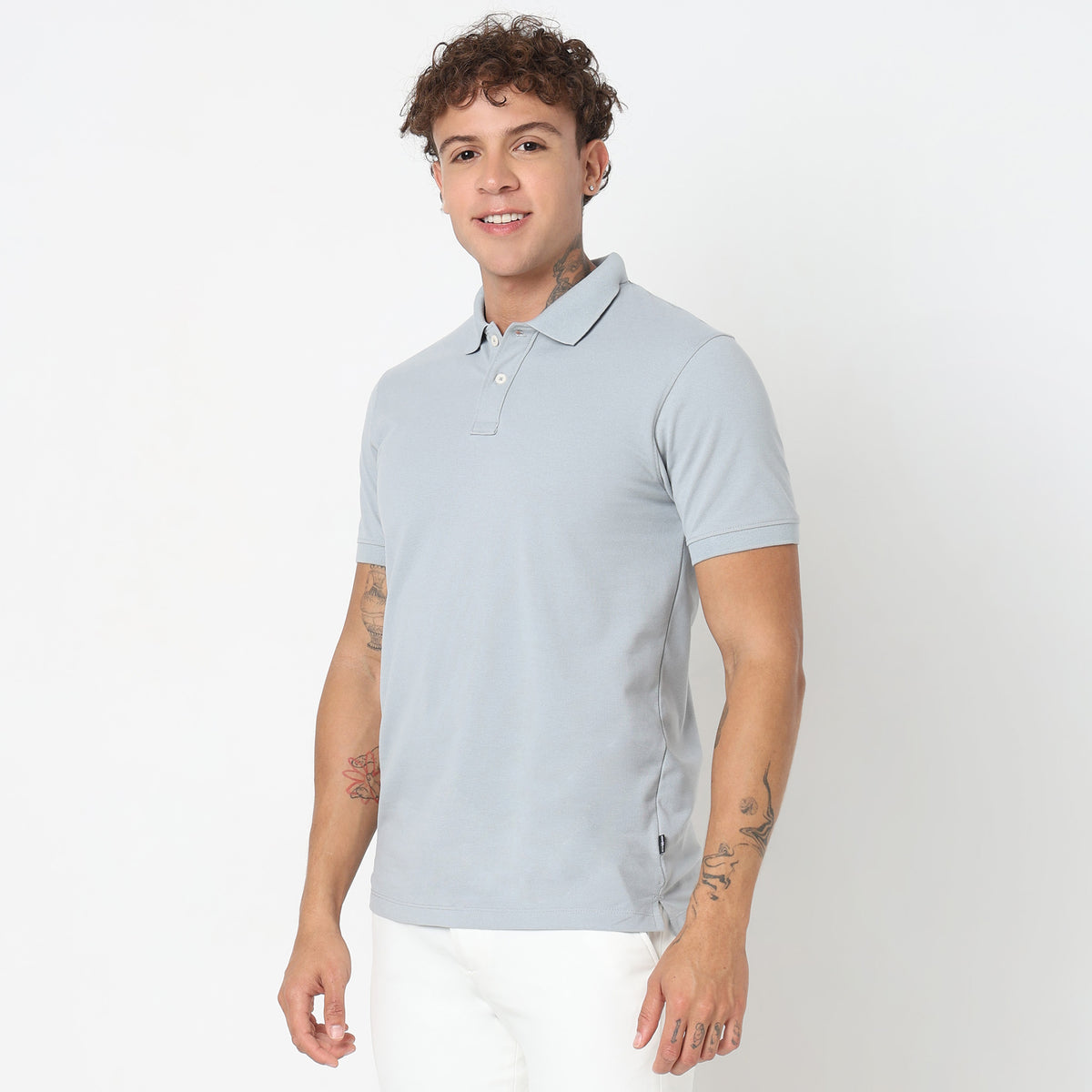 Regular Fit Solid Polo T-shirt