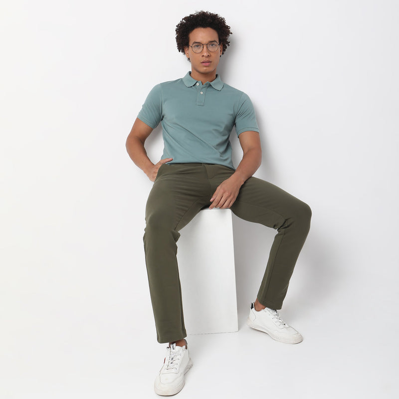 Double Dyed Polo T-Shirt With Anti-Curl Collar