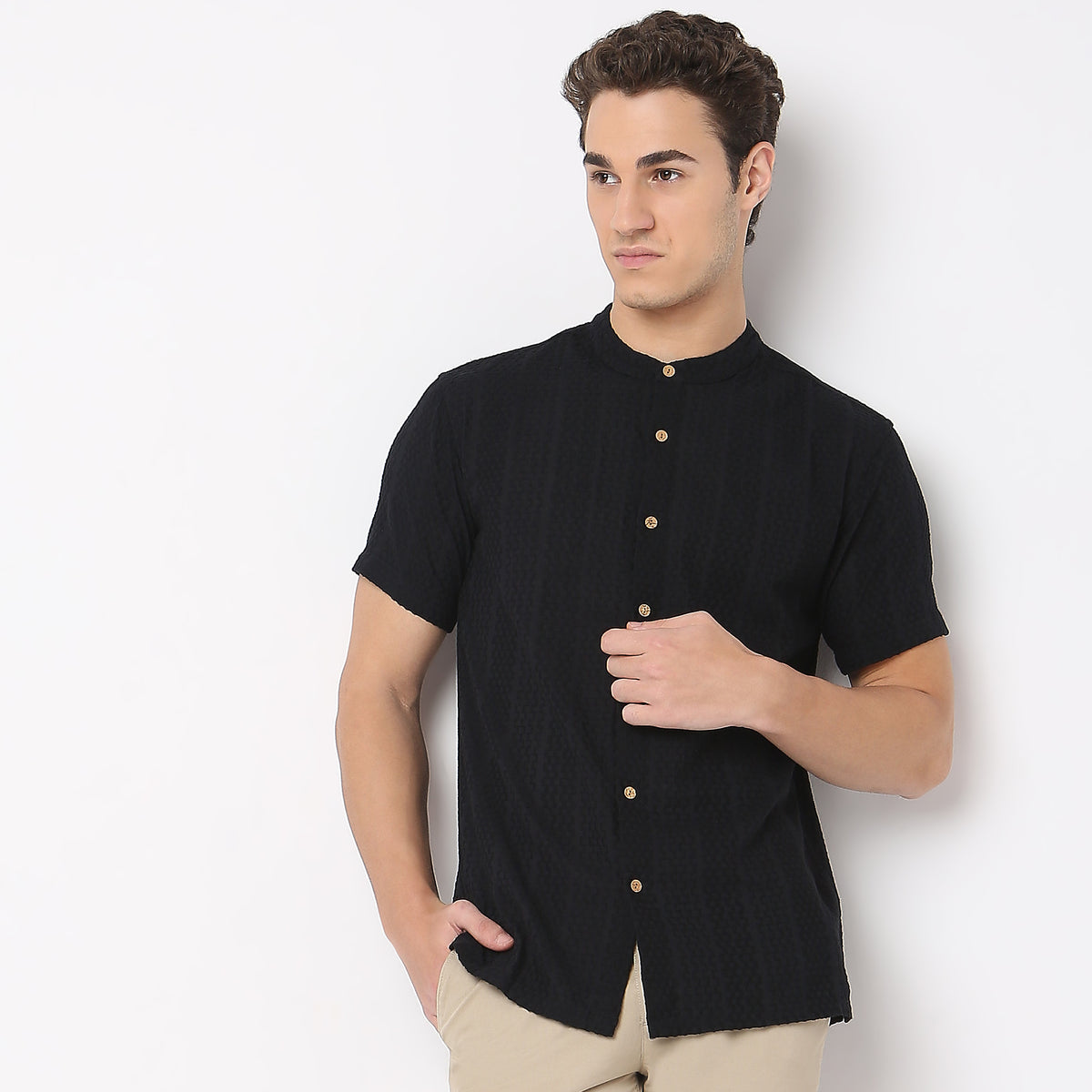 Regular Fit Jacquard Shirt