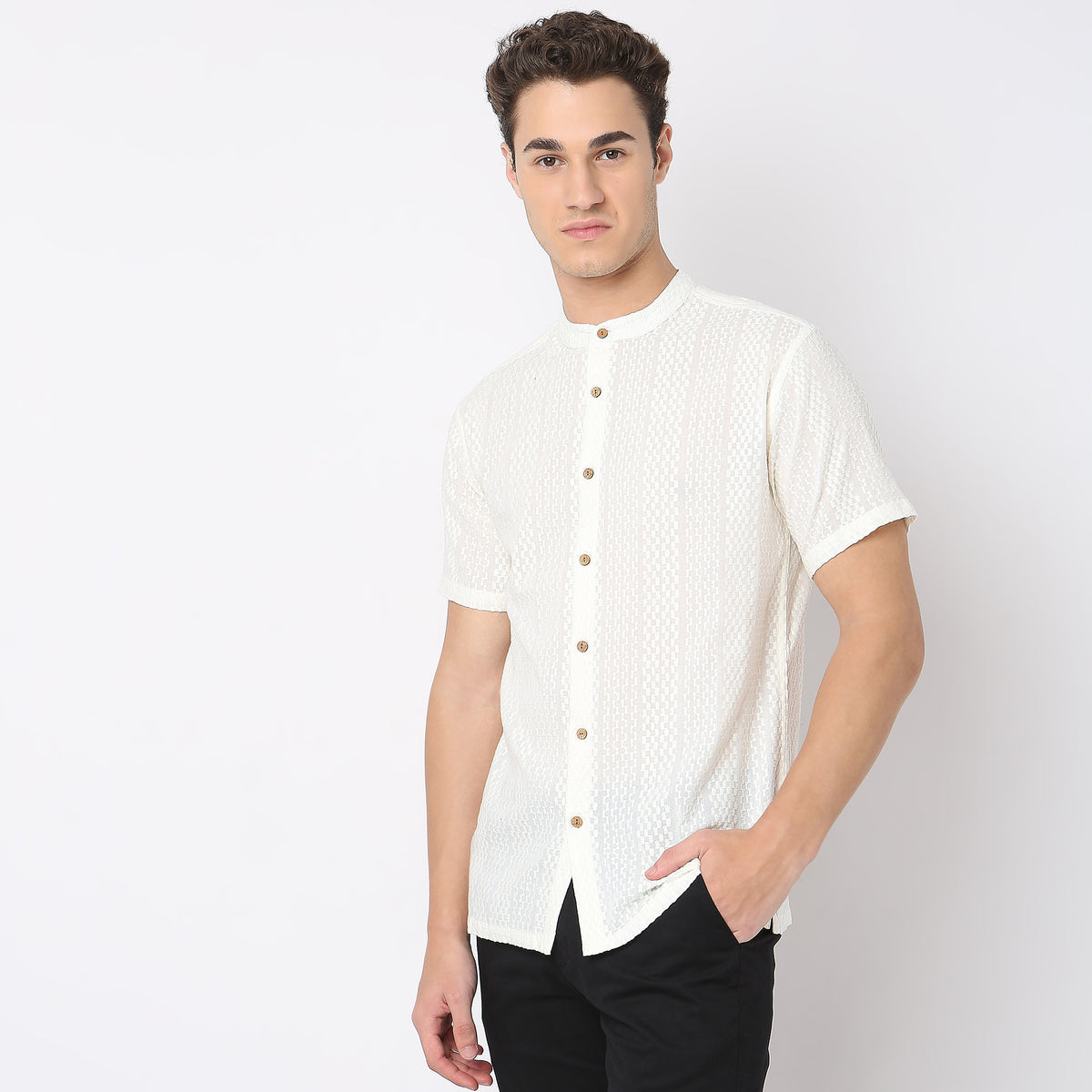 Regular Fit Jacquard Shirt