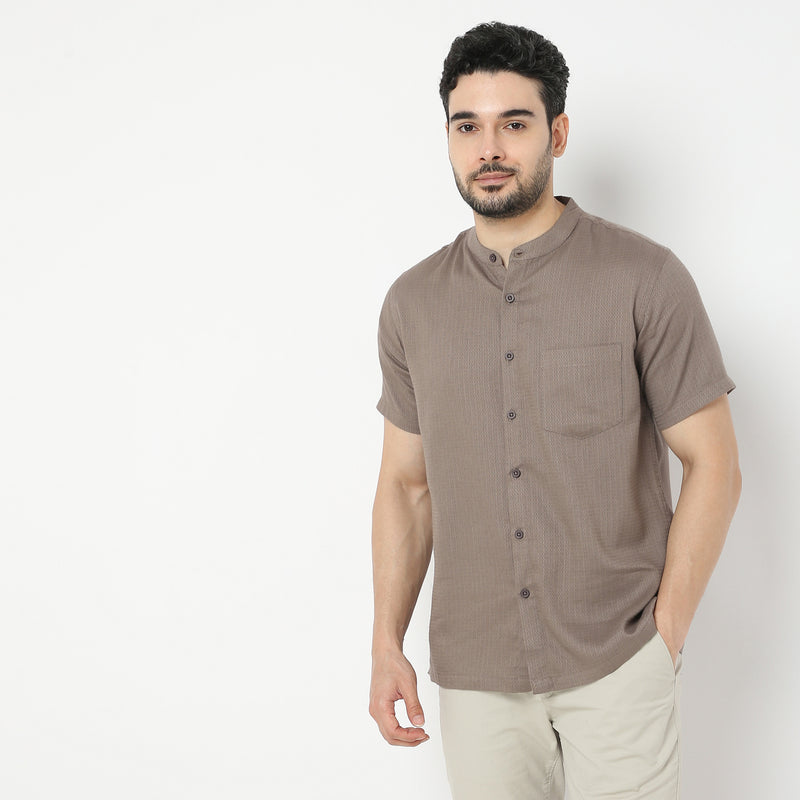 Regular Fit Solid Shirt