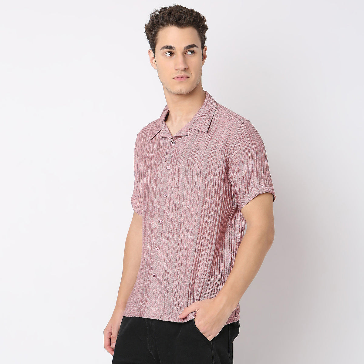 Regular Fit Solid Shirt