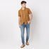 Jacquard Short Length Camp Collar Half Sleeve Shirt