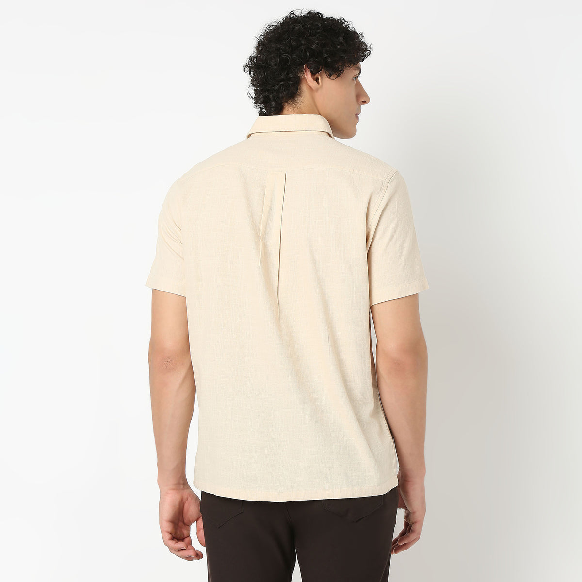 Solid Collar Short Length Shirt