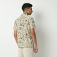 Regular Fit Digital Print Camp Collar Shirt