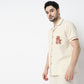 Relaxed Fit Embroidered Camp Collar Shirt