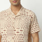 Relaxed Fit Printed Camp Collar Shirt