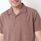Camp Collar Cuban Solid Half Sleeve Shirt