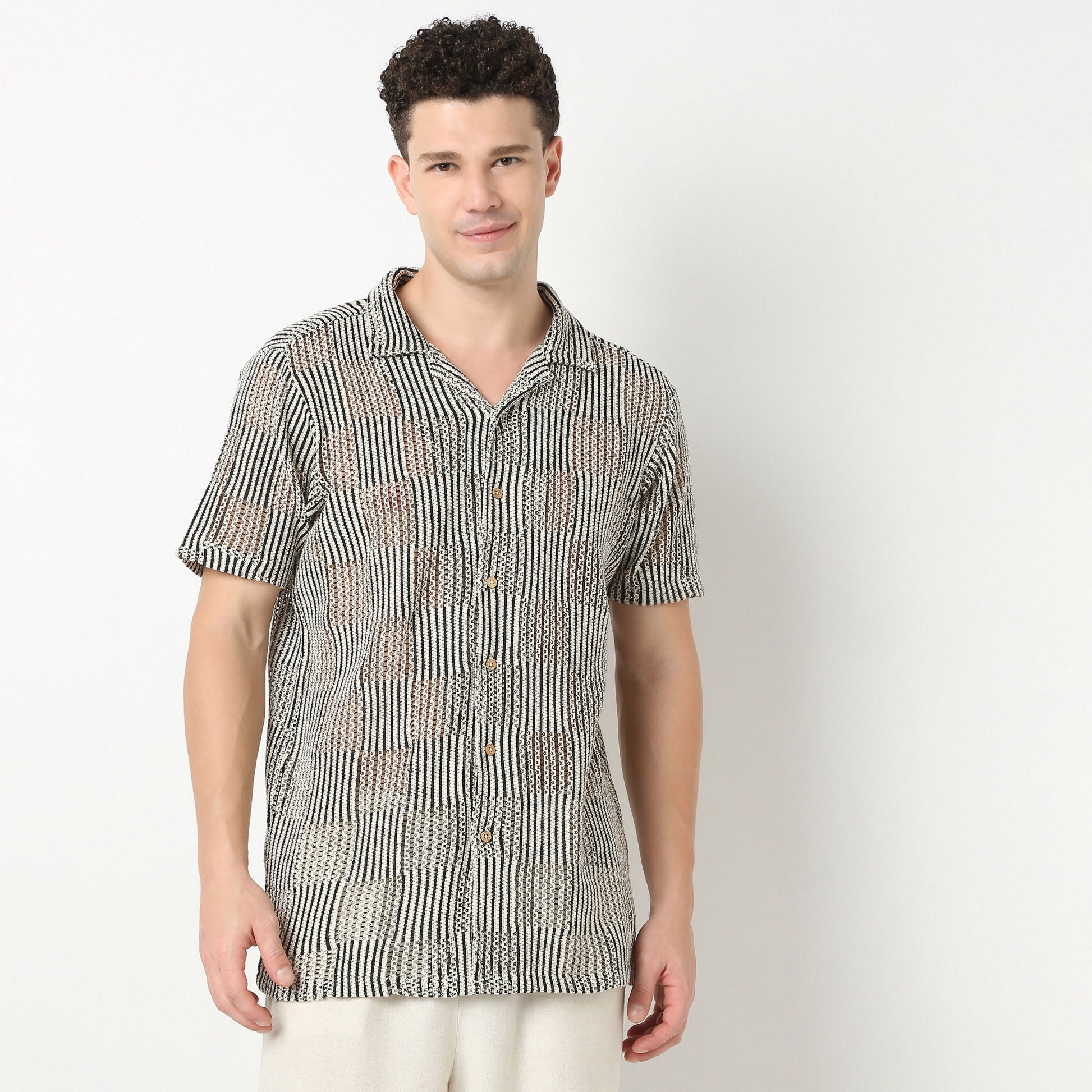 Relaxed Fit Cuban Lace Shirt