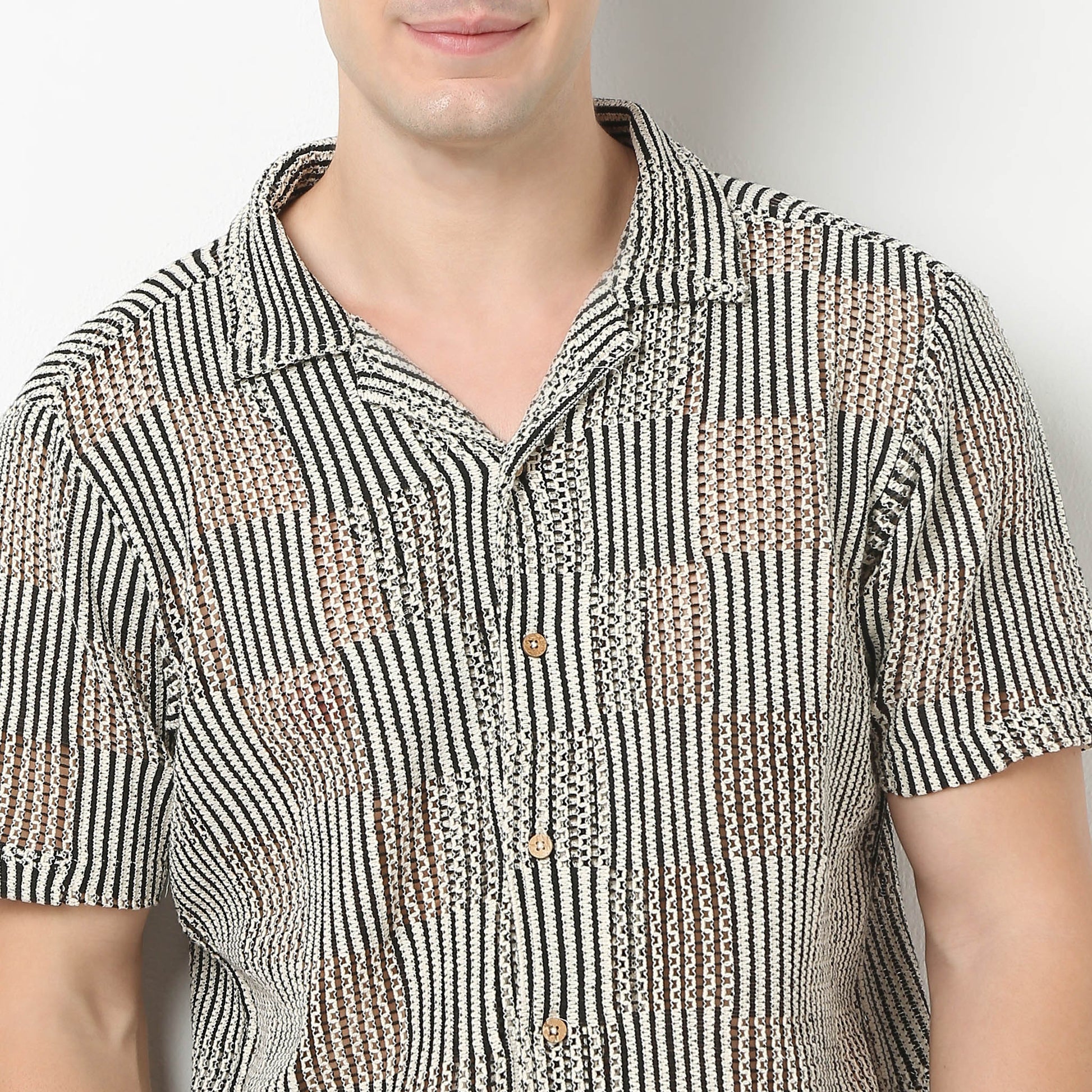 Relaxed Fit Cuban Lace Shirt