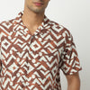 Relaxed Fit Digital Print Camp Collar Shirt