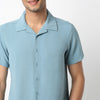 Regular Fit Solid Camp Collar Shirt