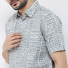 Regular Fit Printed Shirt Collar Shirt