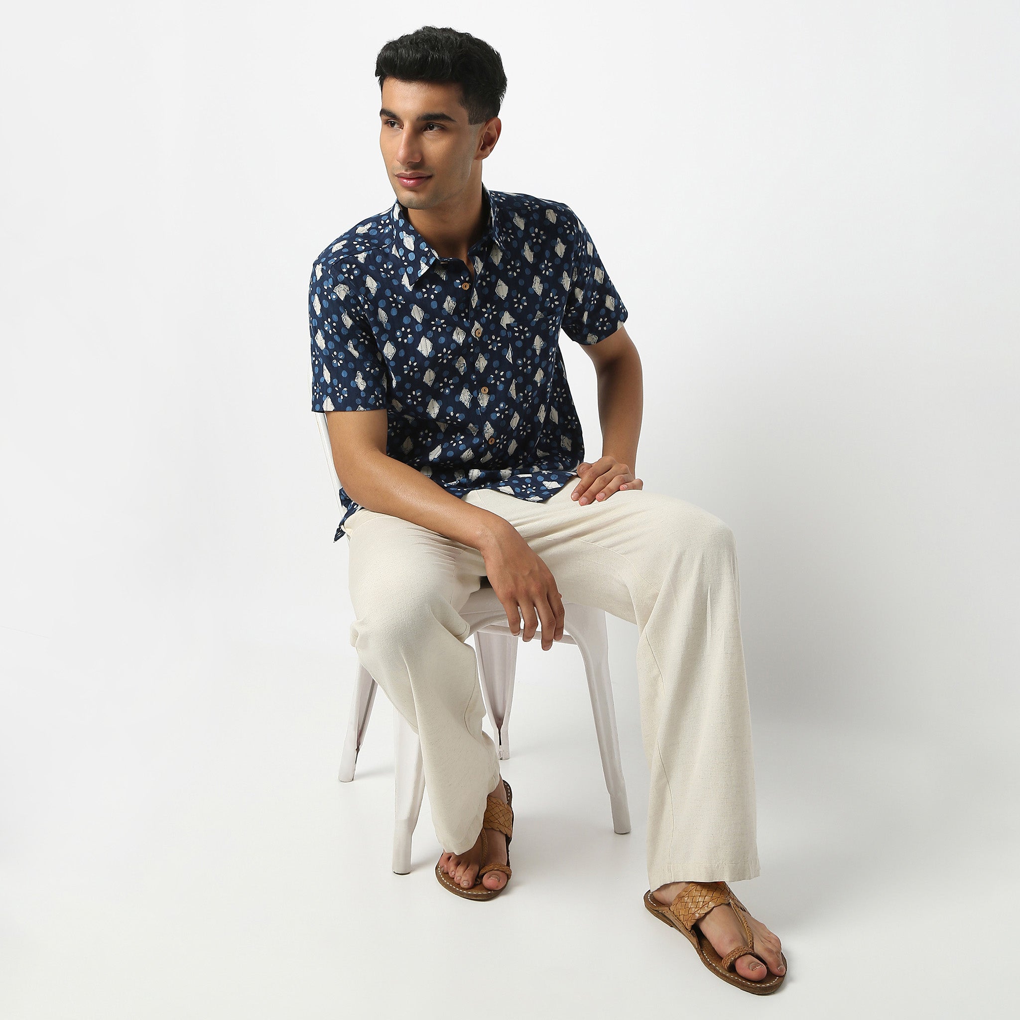 Regular Fit Printed Shirt Collar Shirt