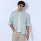 Striped Mandarin Collar Short Length Shirt