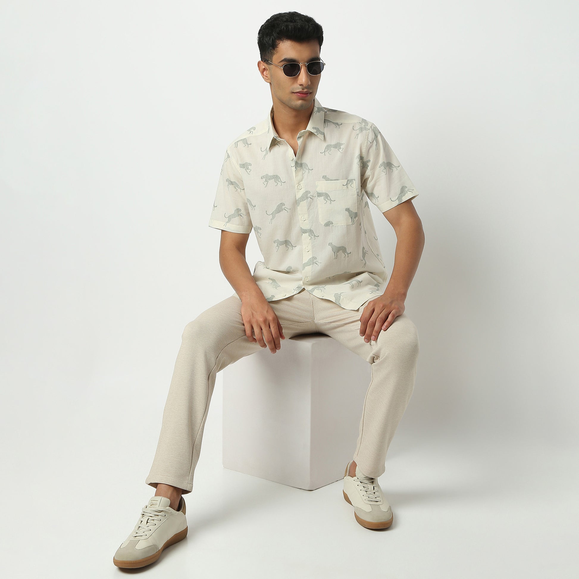 Regular Fit Printed Shirt Collar Shirt