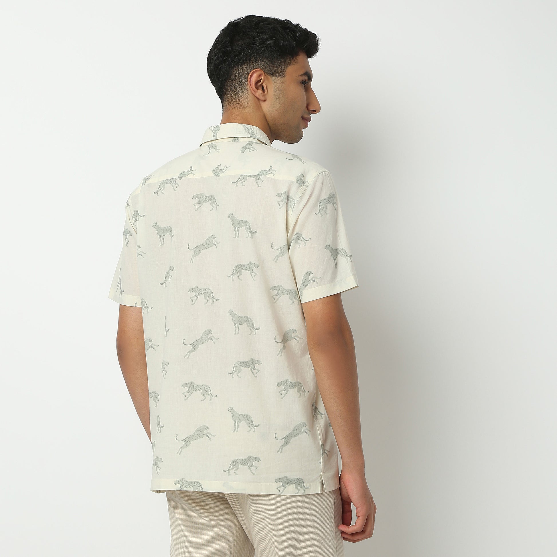 Regular Fit Printed Shirt Collar Shirt