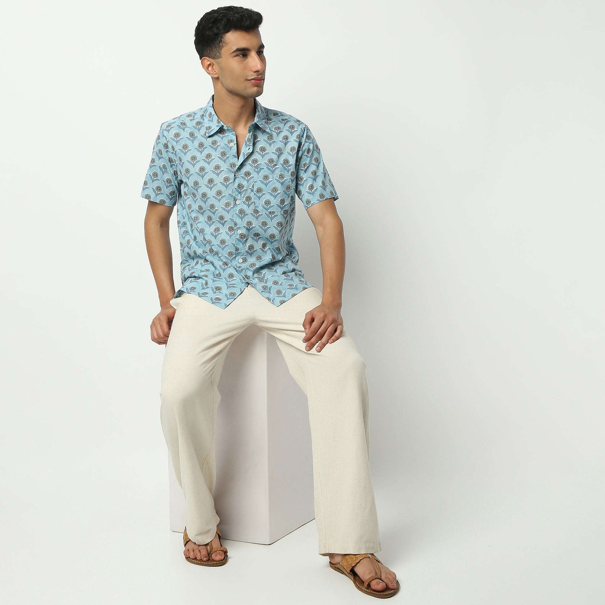 Regular Fit Printed Shirt Collar Shirt