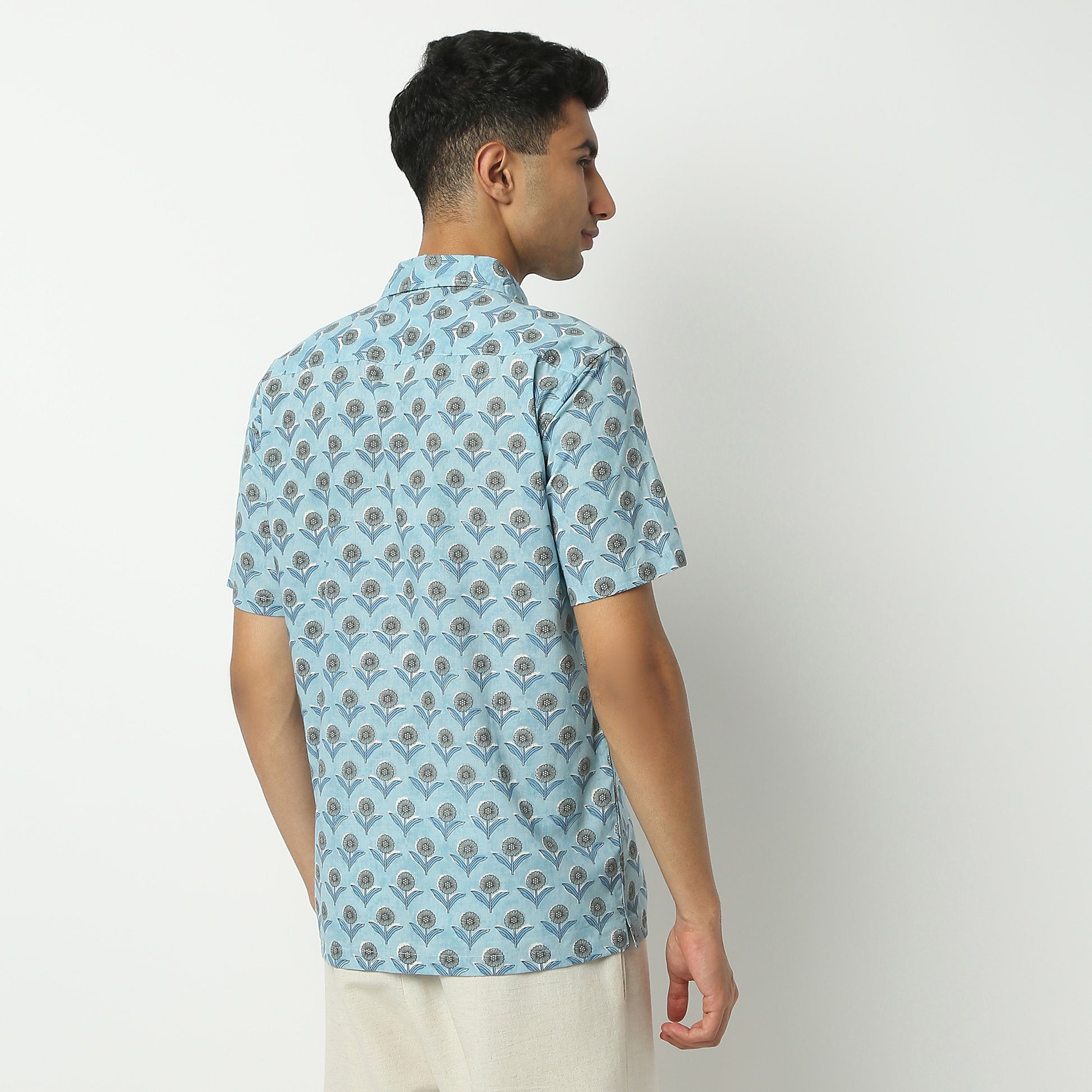 Regular Fit Printed Shirt Collar Shirt