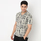 Cotton Ethnic Camp Collar Shirt With Tribal Print