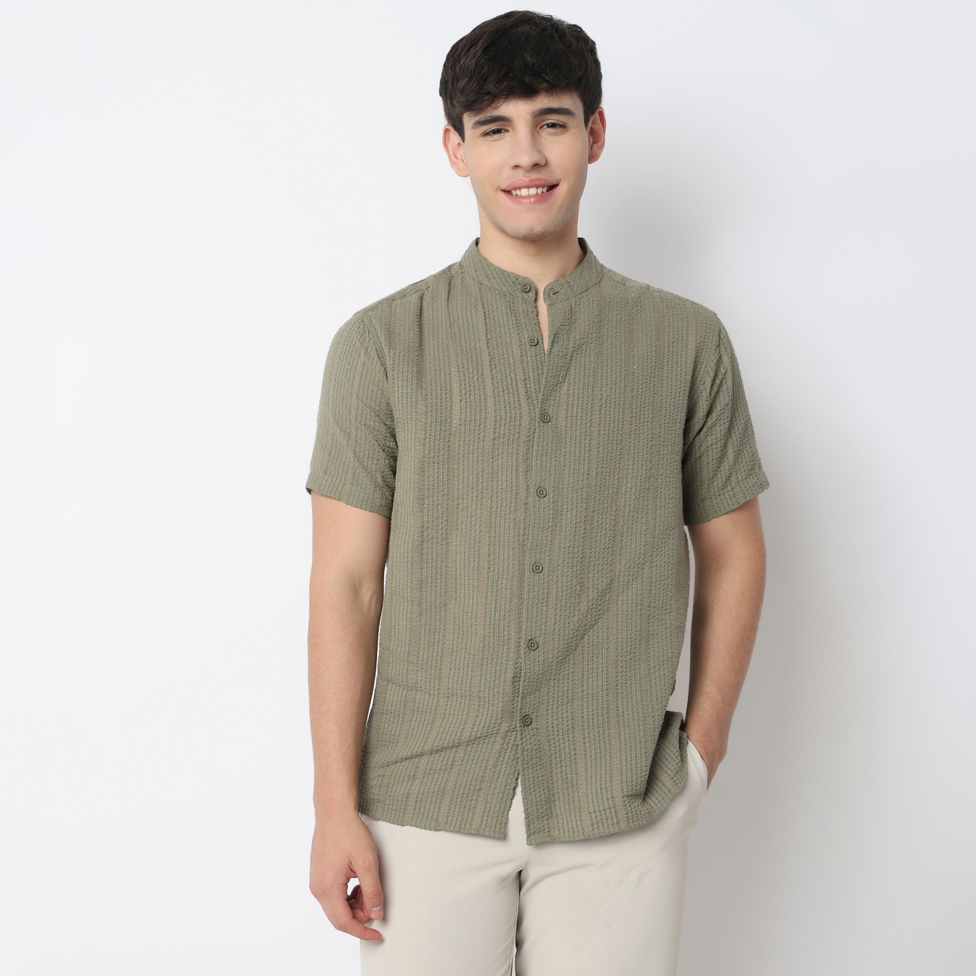 Structured Yarn Dyed Shirt