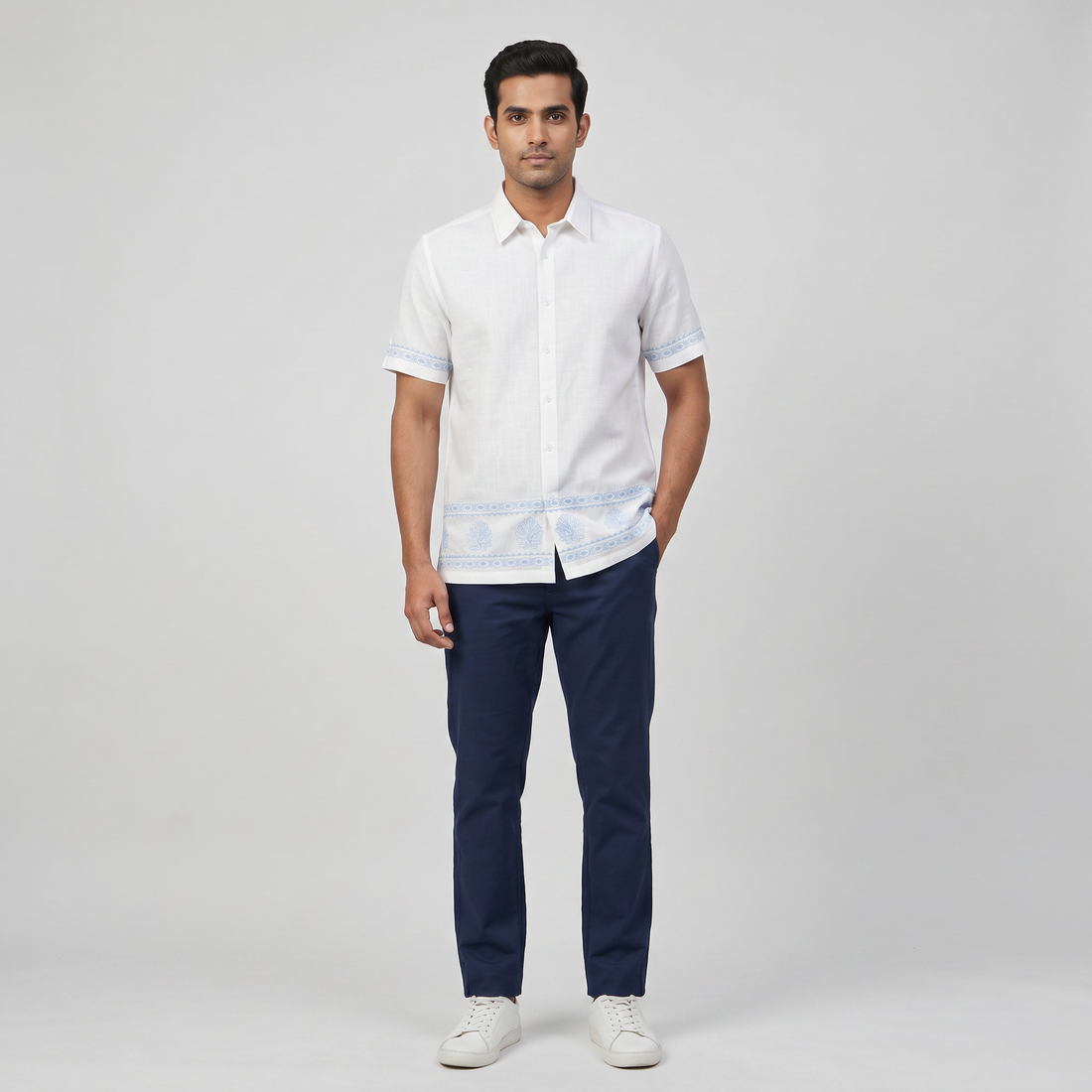Cotton Embroidered Shirt
