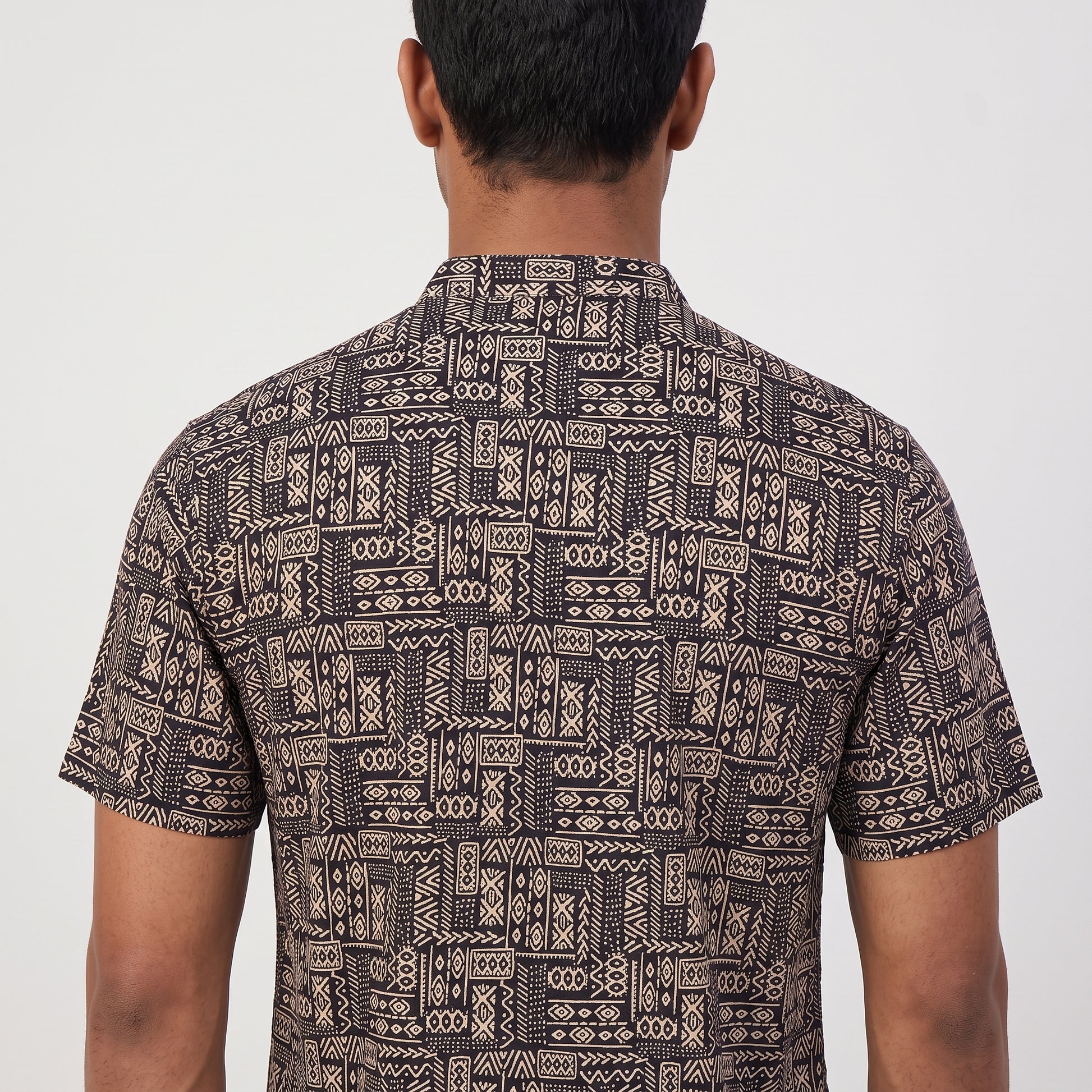 Cotton Printed Straight Shirt