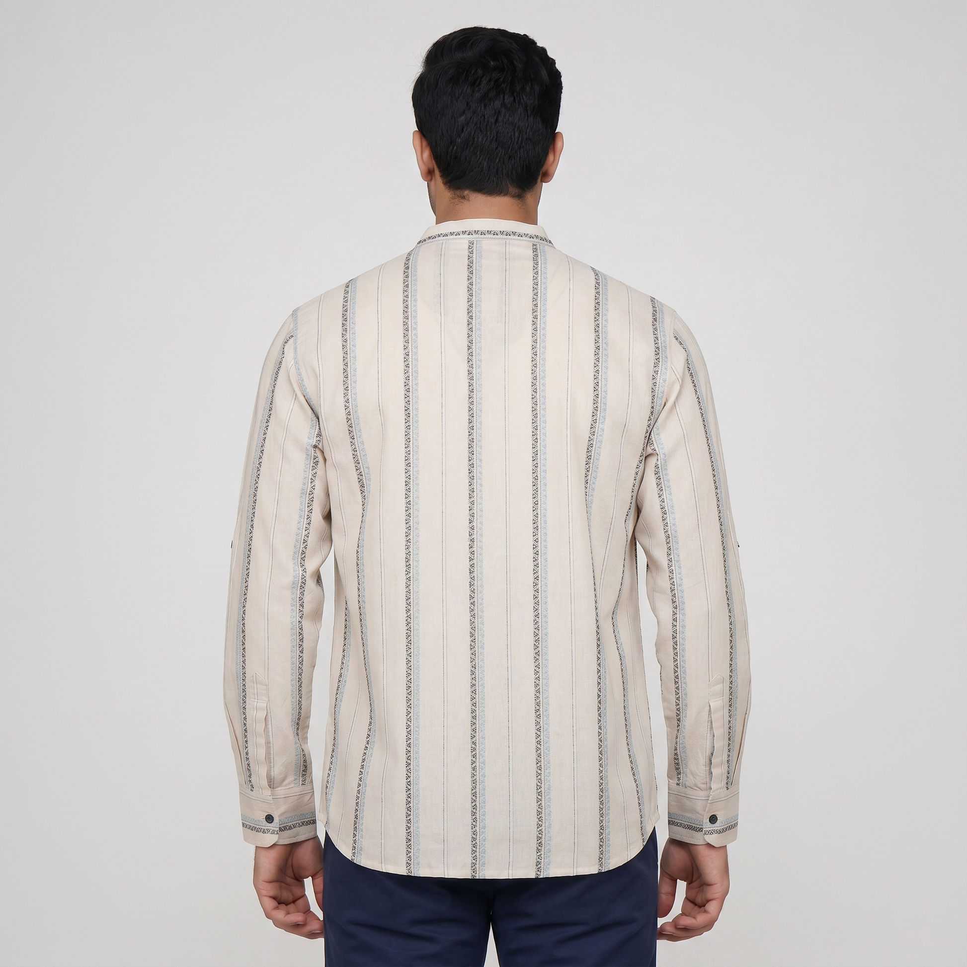 Cotton Jacquard Straight Shirt