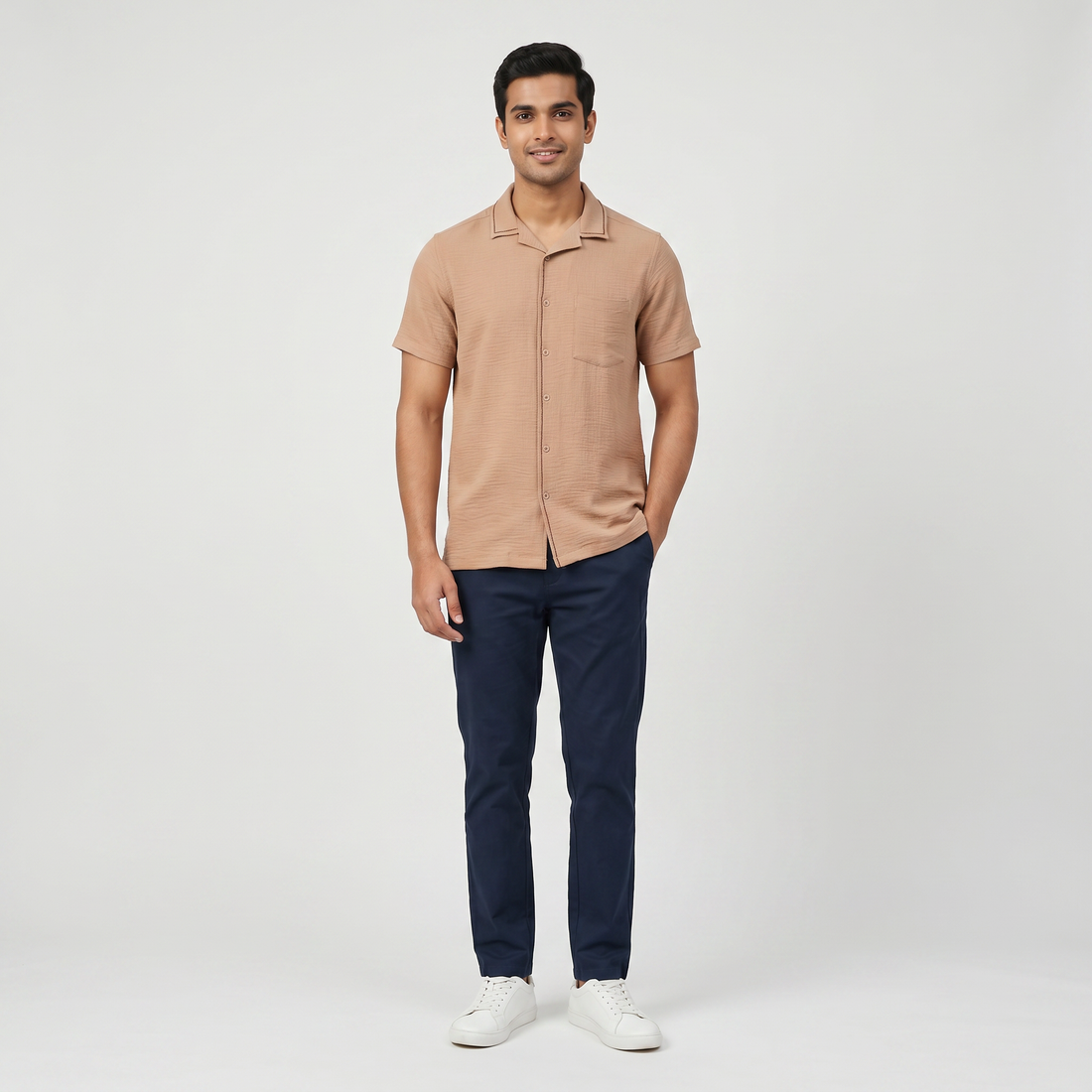 Solid Straight Shirt