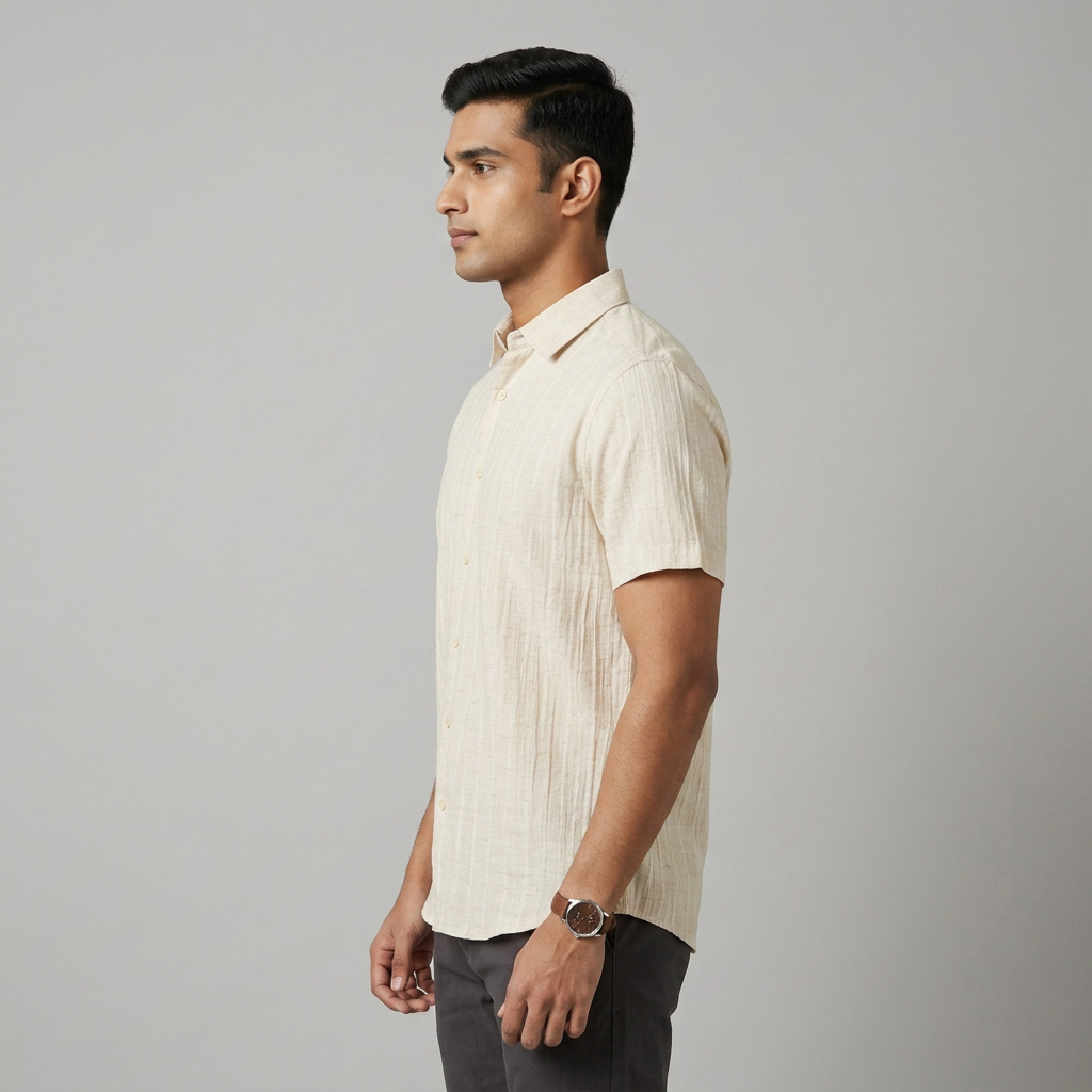 Cotton Solid Straight Shirt