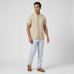 Cotton Printed Straight Shirt