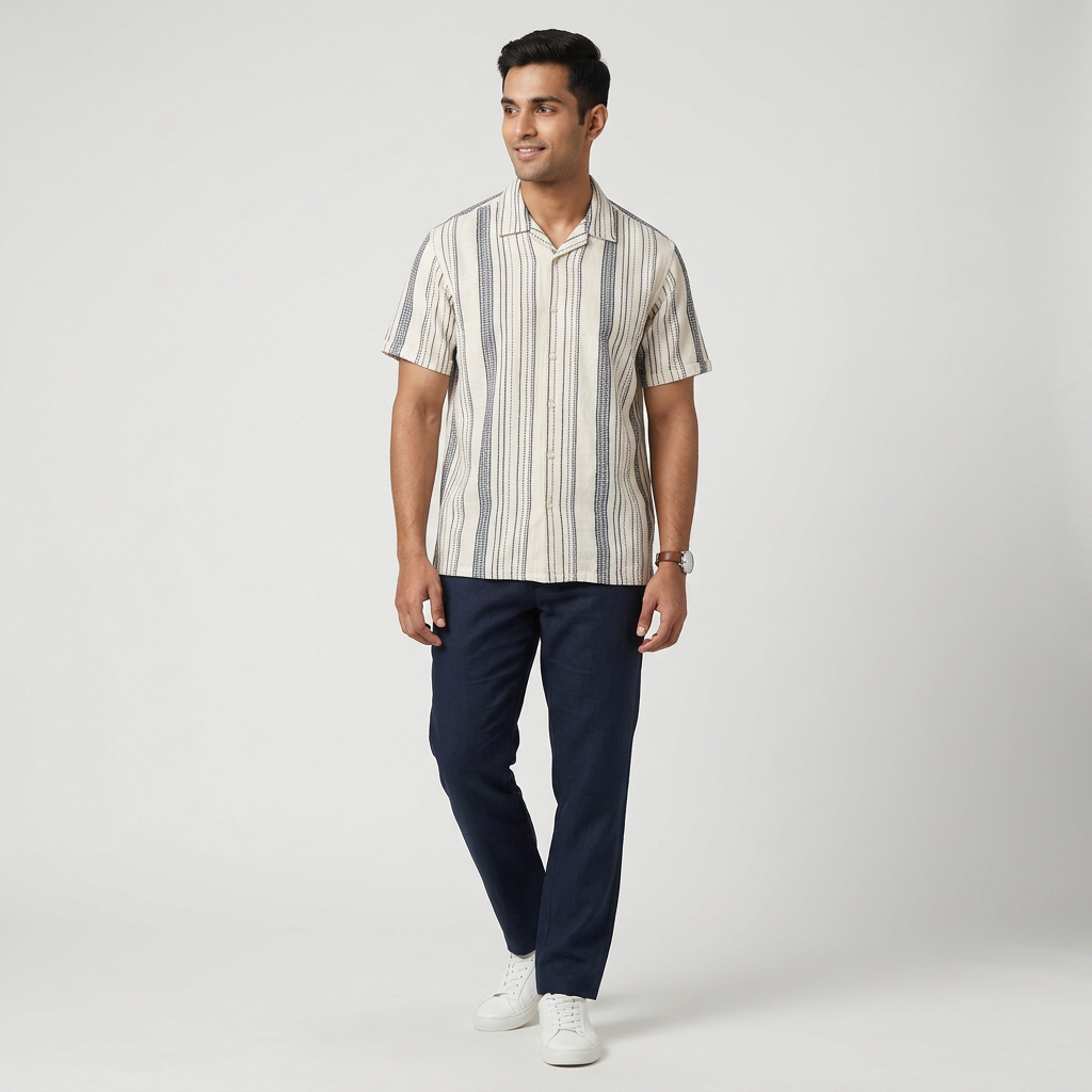 Jacquard Camp Collar Shirt