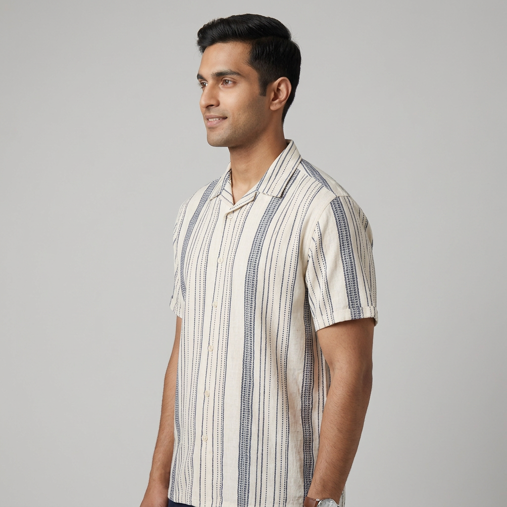 Jacquard Camp Collar Shirt