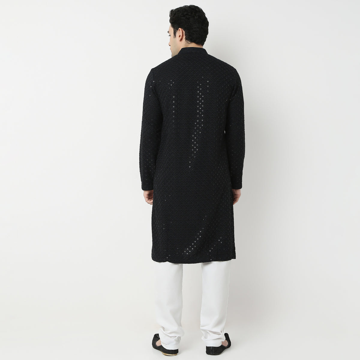 Regular Fit Embroidered Kurta with Pant Set