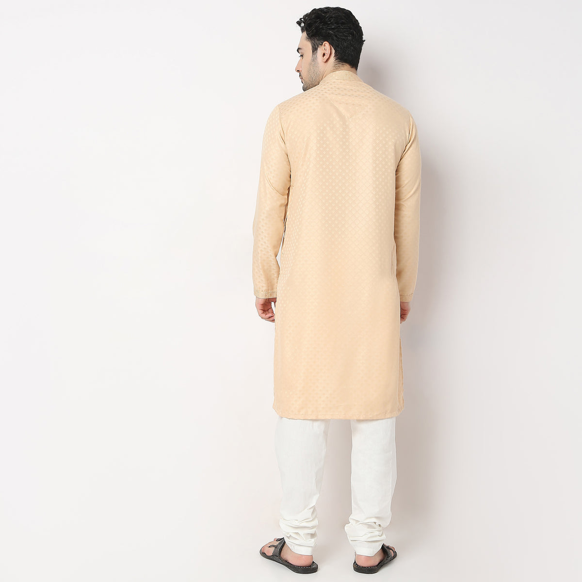 Regular Fit Jacquard Kurta with Pant Set