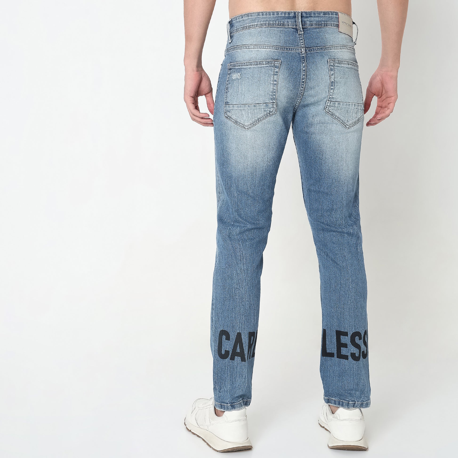 Slim Fit Solid Mid Rise Jeans