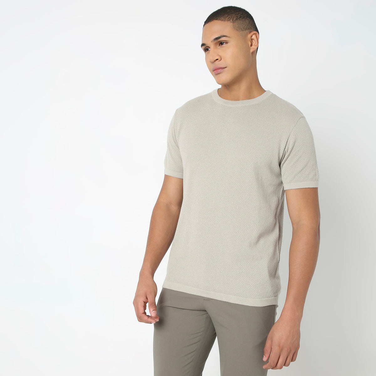 Regular Fit Structured T-Shirt