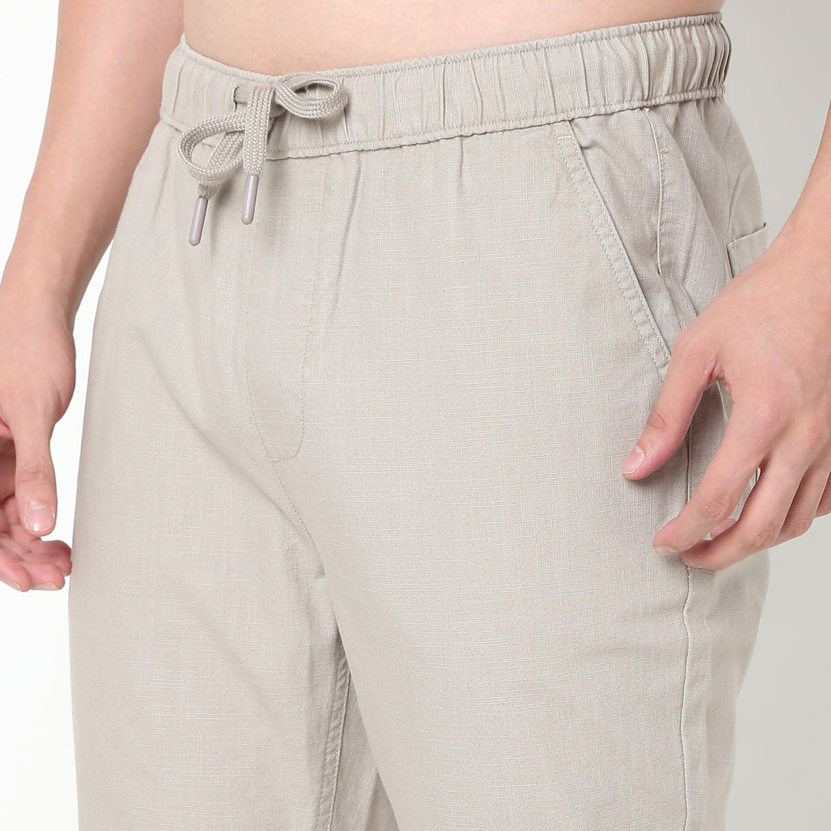 Regular Fit Solid Mid Rise Lounge Pants