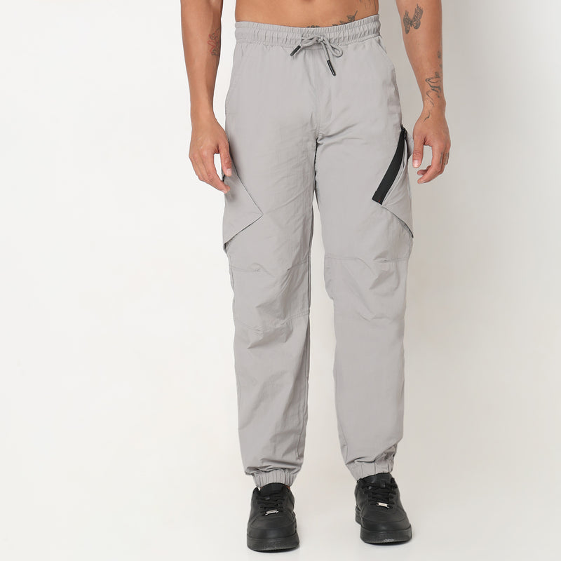 Oversize Solid Mid Rise Joggers