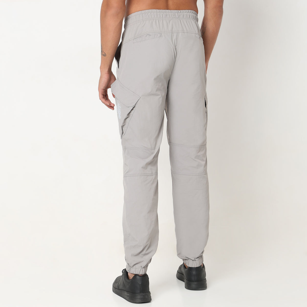 Oversize Solid Mid Rise Joggers