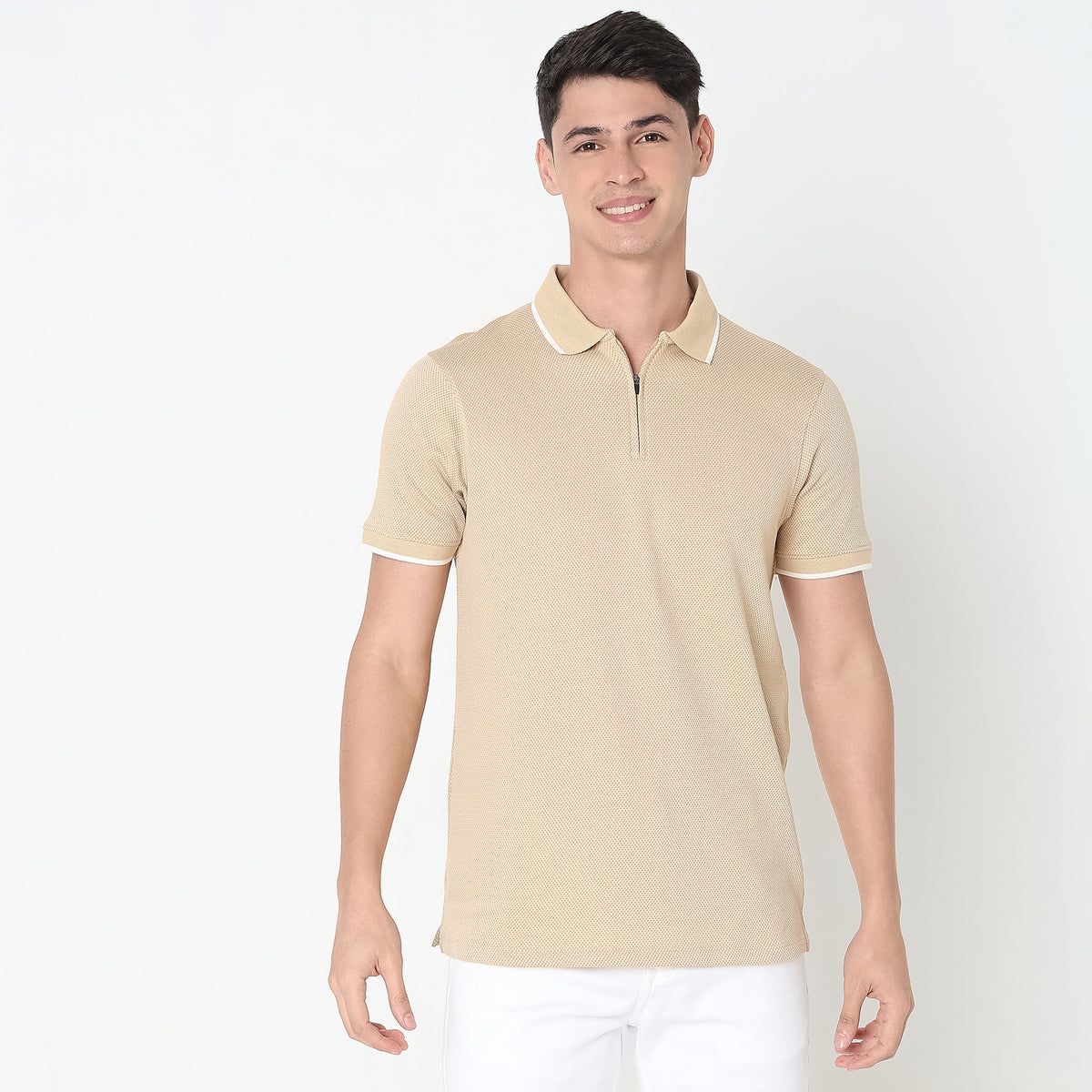 Regular Fit Structured Polo T-Shirt