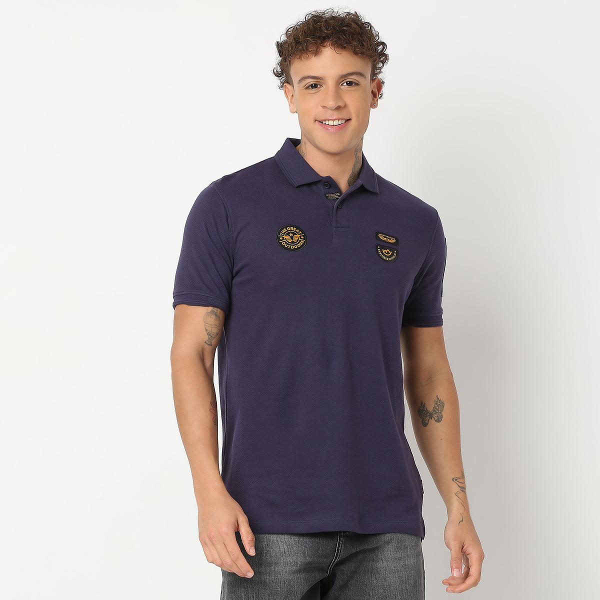 Regular Fit Solid Polo T-Shirt