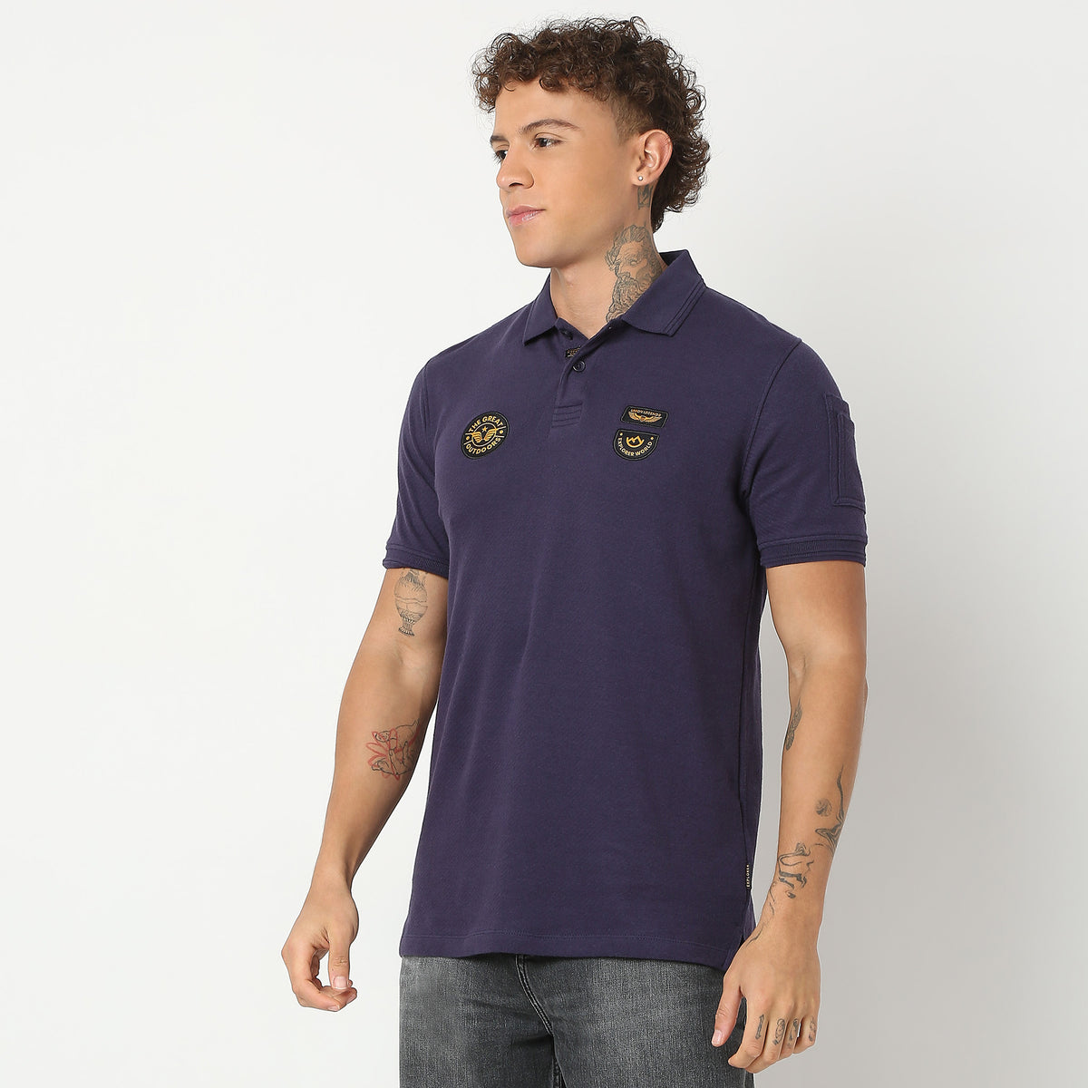 Regular Fit Solid Polo T-Shirt