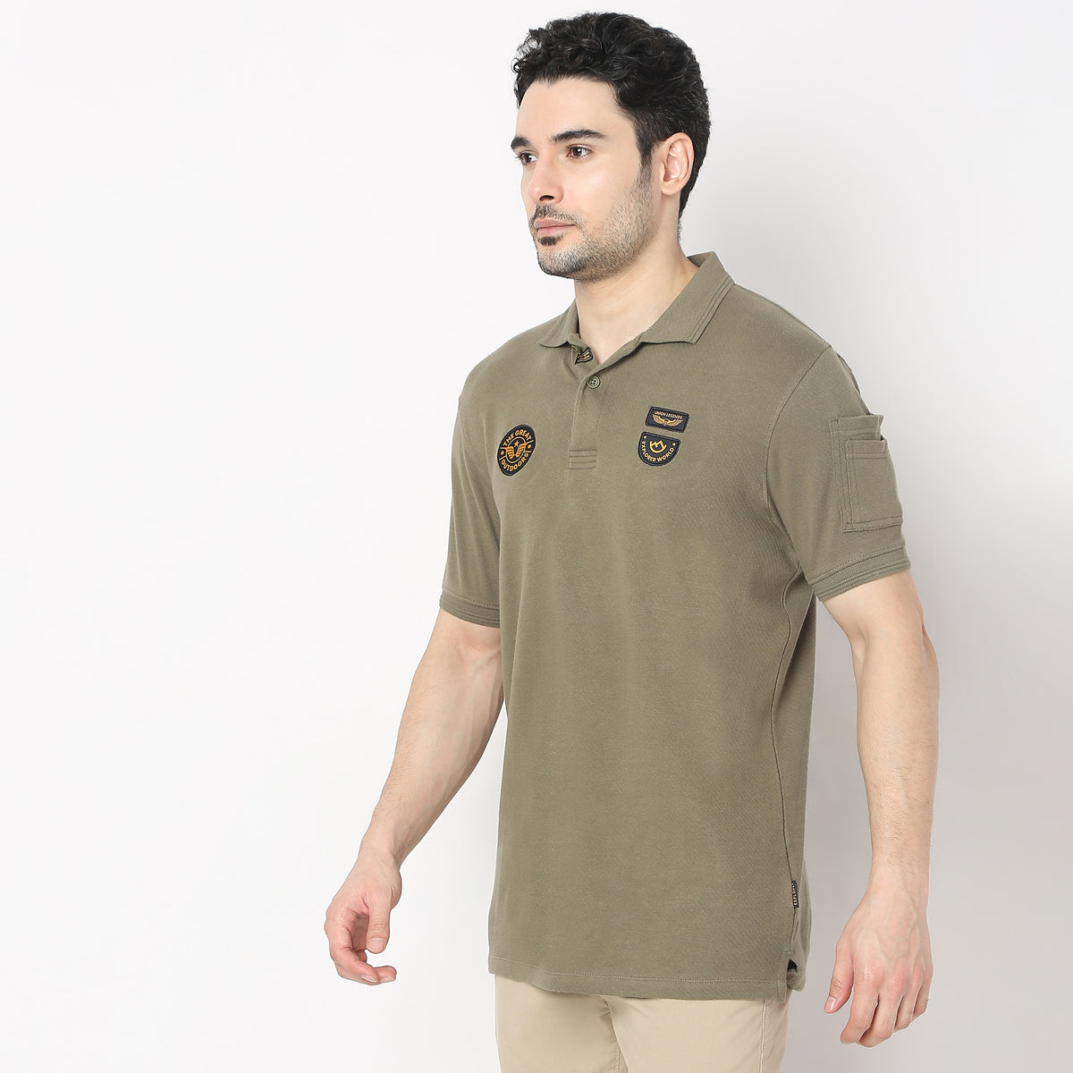 Regular Fit Solid Polo T-Shirt