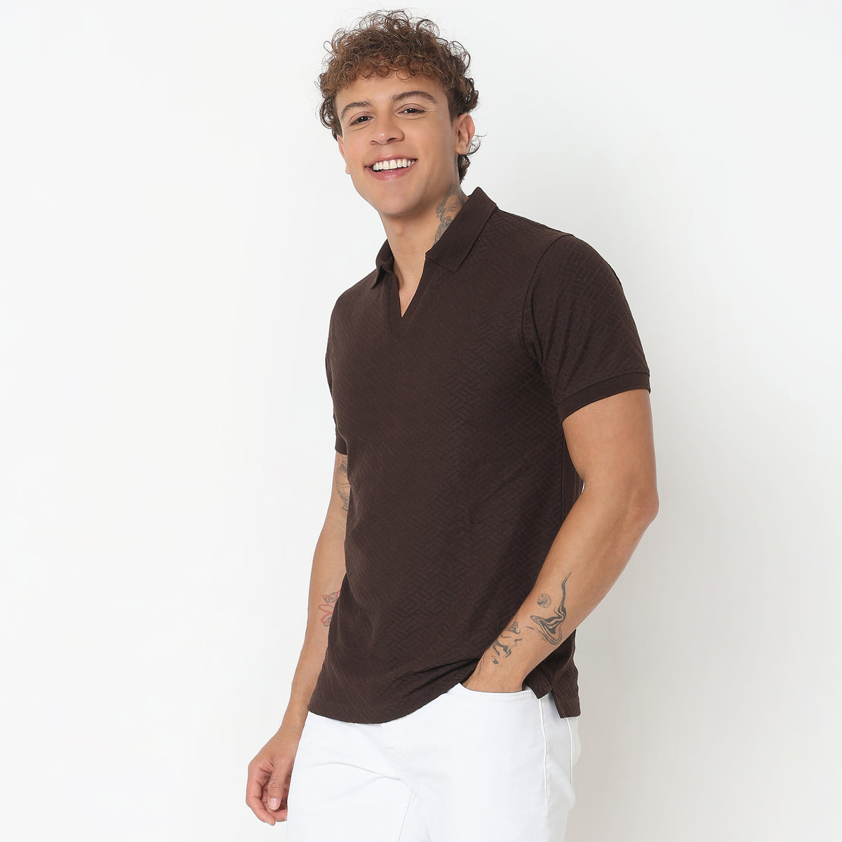 Regular Fit Structured Polo T-Shirt