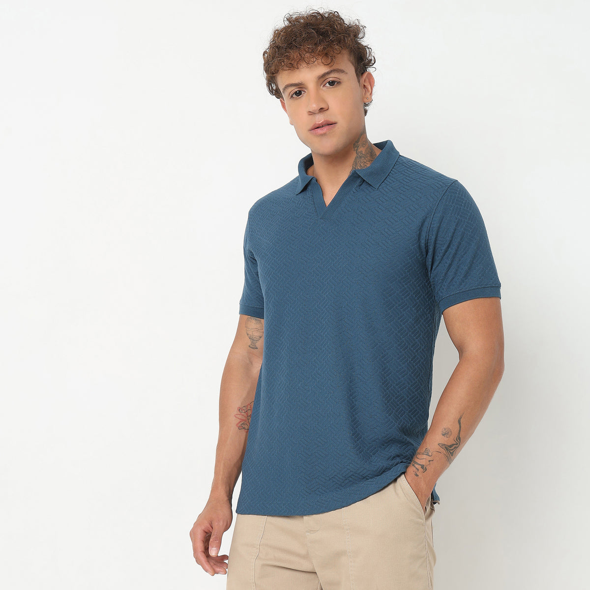 Regular Fit Structured Polo T-Shirt