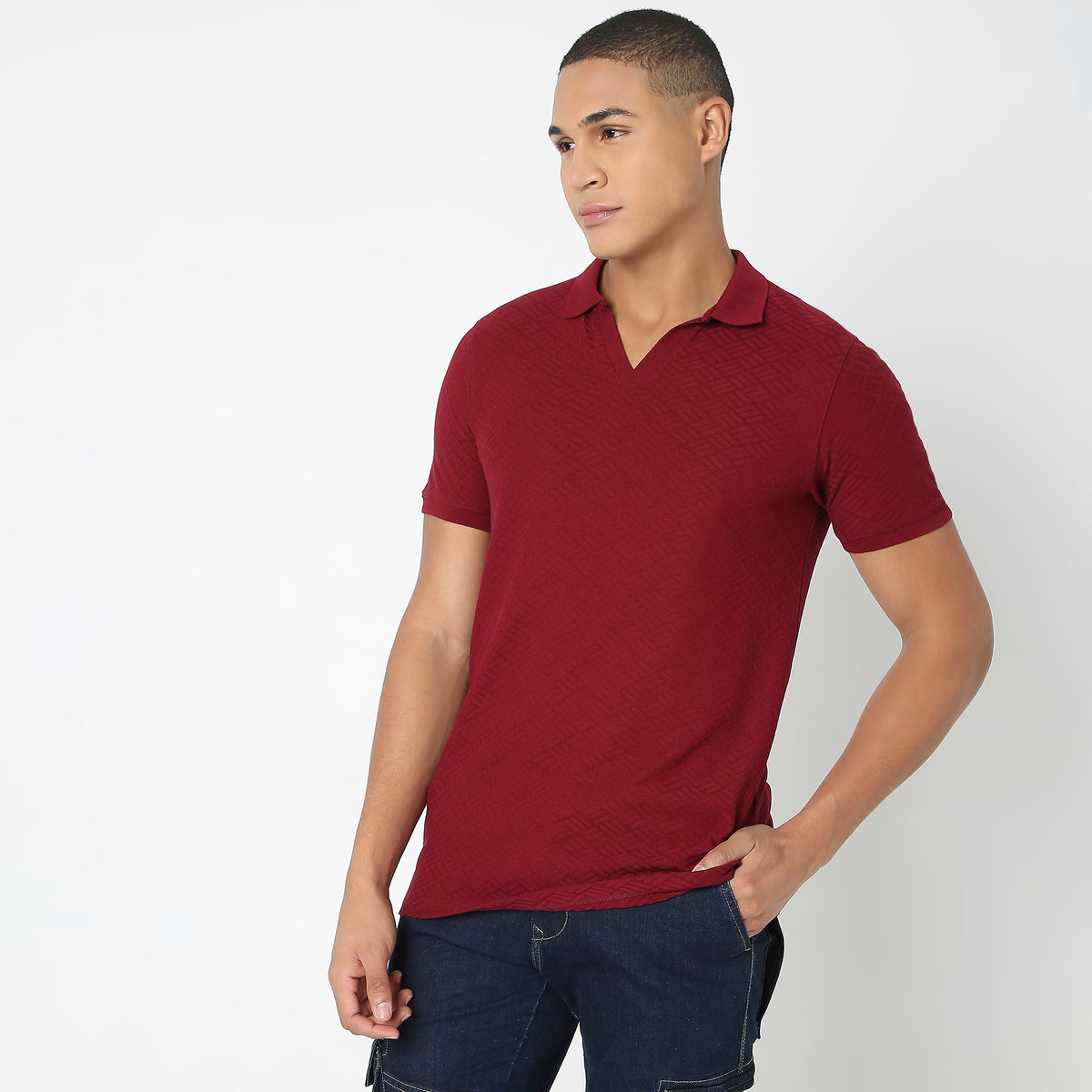 Regular Fit Structured Polo T-Shirt