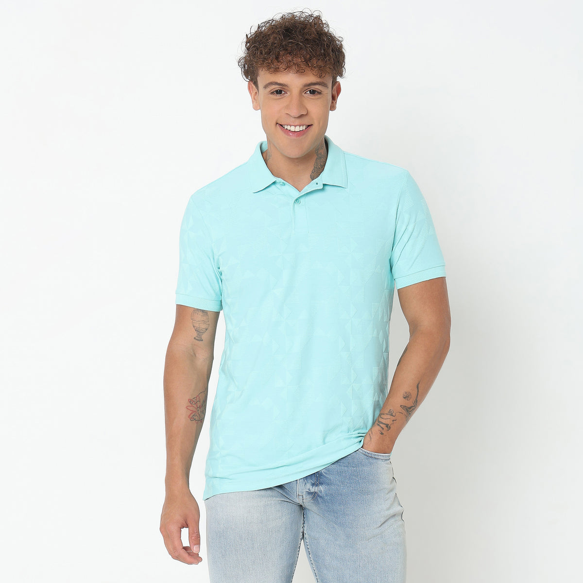 Regular Fit Structured Polo T-Shirt