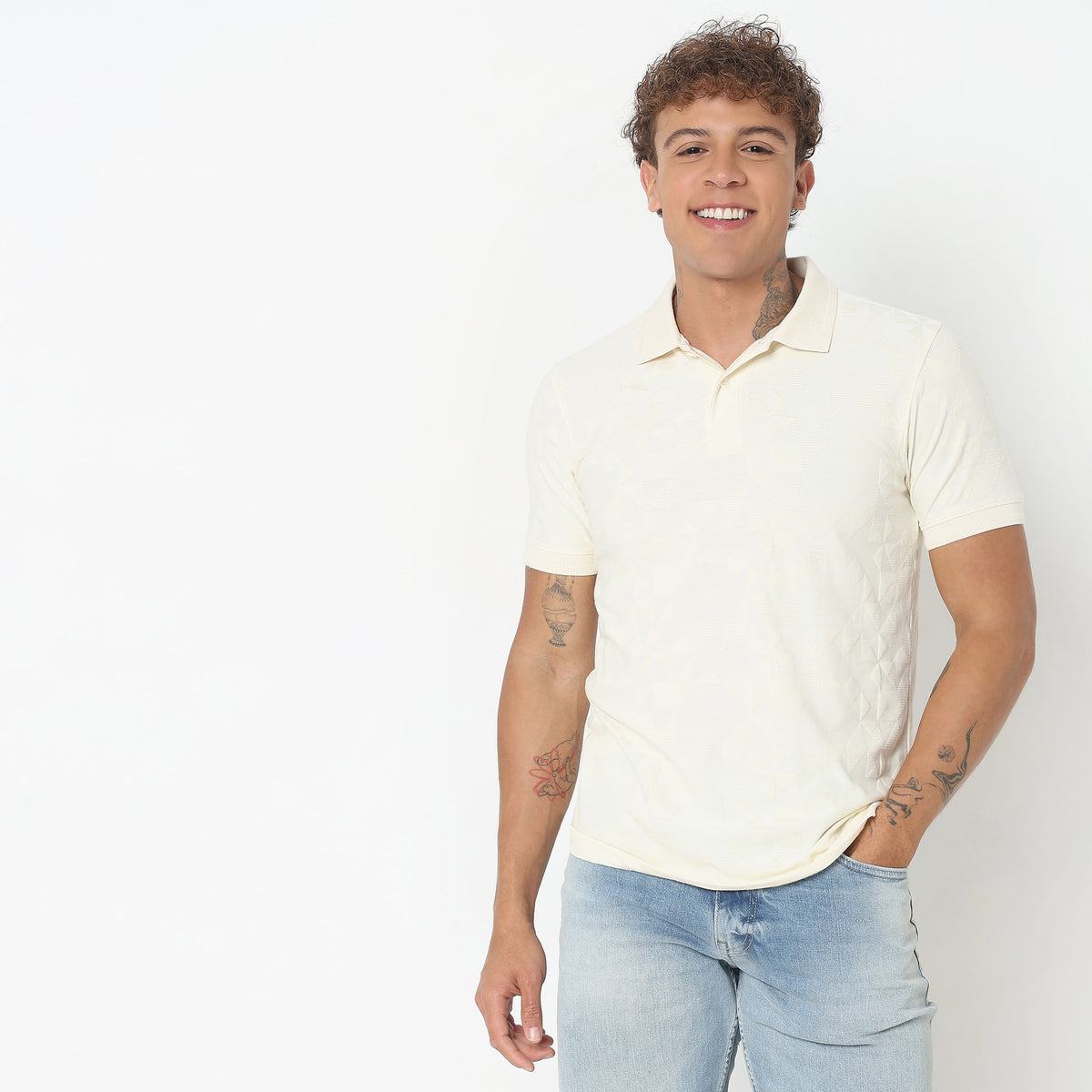 Regular Fit Structured Polo T-Shirt